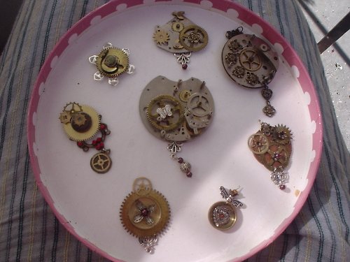 Steampunk - strieborný kvet — foto 3