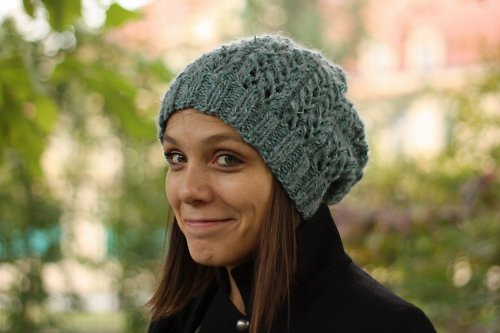 Modrá krajková čepička — foto 2