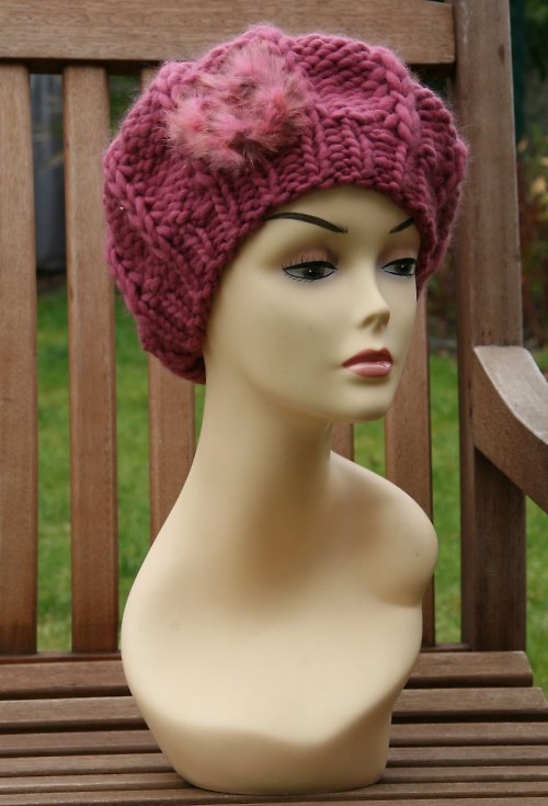 Pletený Baret Pink Panther — foto 2