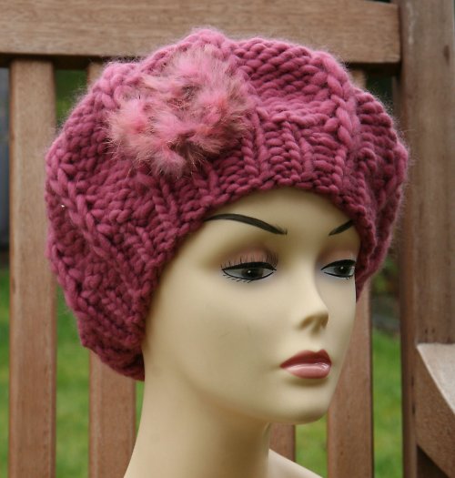 Pletený Baret Pink Panther — foto 3