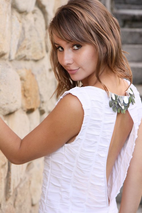 Bílé tričko Touch of silver — foto 3