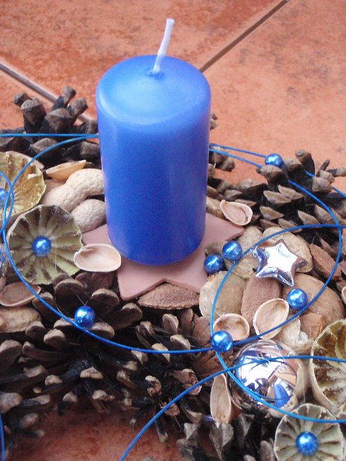 Adventní věnec zamotaný modrý - 33 — foto 4