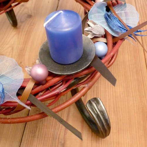 Adventní věnec kovaný Ø30 cm — foto 2