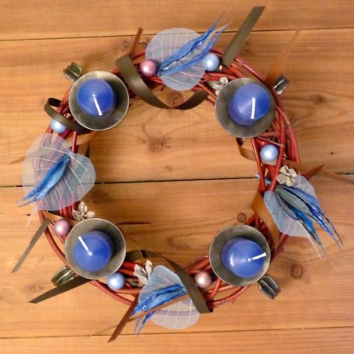 Adventní věnec kovaný Ø30 cm — foto 3