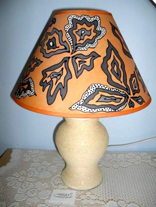 Lampa s ručně malovaným stínítkem — foto 2