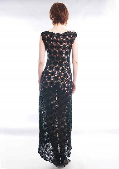 Háčkované Šaty Midnight Lady 36-40 — foto 2