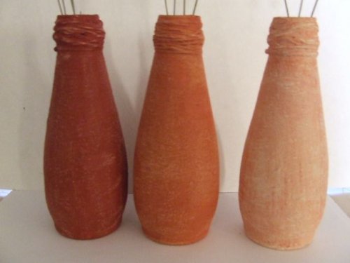 3 vázičky - terra pasta - komplet — foto 2