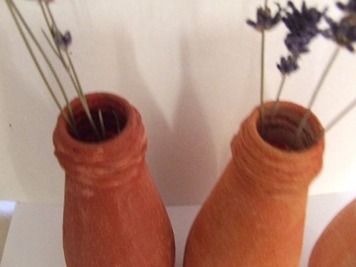 3 vázičky - terra pasta - komplet — foto 4
