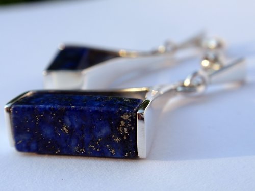 Náušnice s lapisom lazuli — foto 2