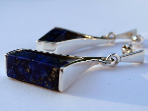 Náušnice s lapisom lazuli — foto 3