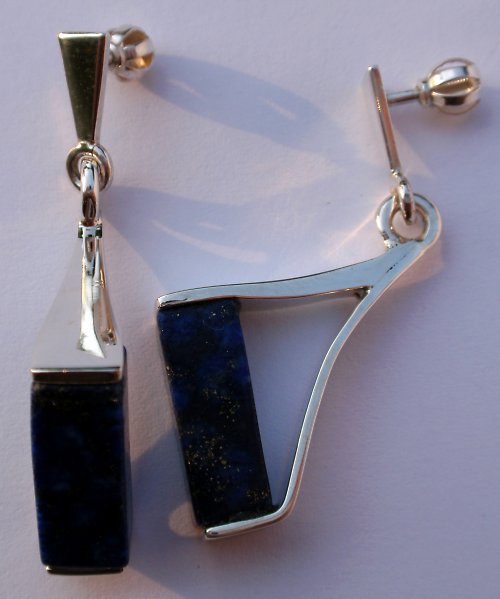 Náušnice s lapisom lazuli — foto 4