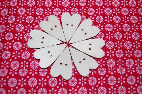 Knoflík: Srdíčko 4,5 cm — foto 2
