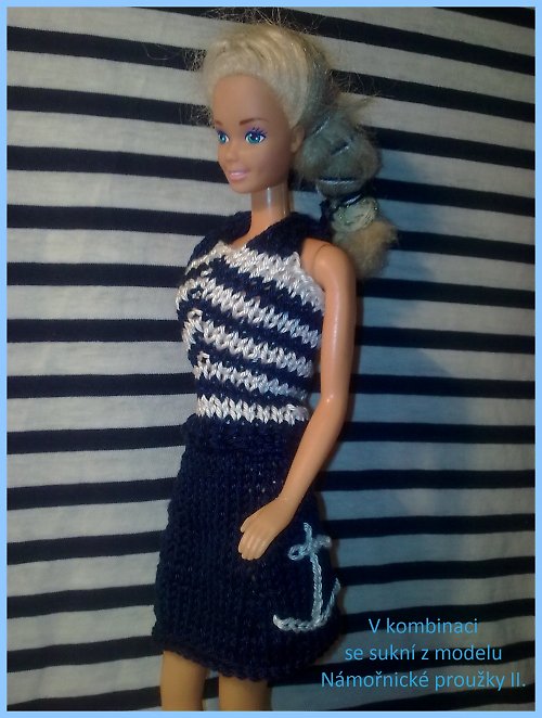 Barbie - námořnické proužky I. 30% SLEVA — foto 4