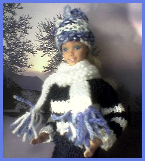 Čepice a šála pro Barbie 60% SLEVA — foto 2