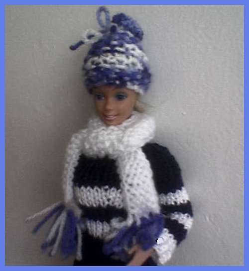 Čepice a šála pro Barbie 60% SLEVA — foto 3