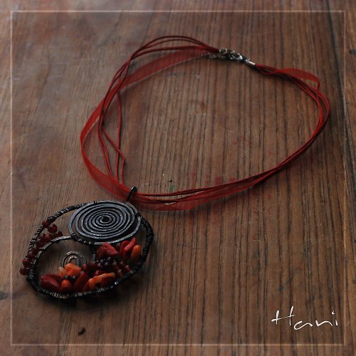 Red floreal - náhrdelník — foto 2