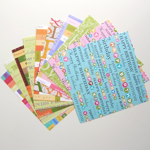 Sada papírů TEXT PRINTS 6x6" — foto 2