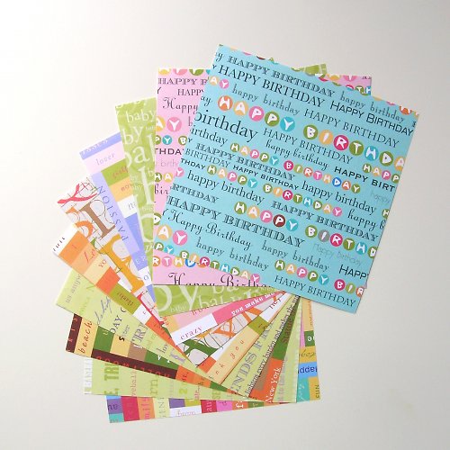 Sada papírů TEXT PRINTS 6x6" — foto 3