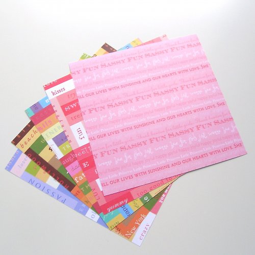 Sada papírů TEXT PRINTS 6x6" — foto 2