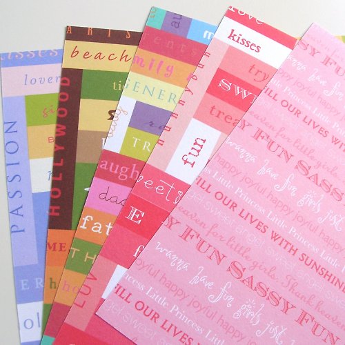 Sada papírů TEXT PRINTS 6x6" — foto 3