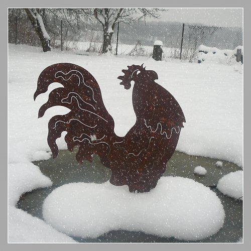 Ocelový kohout s patinou — foto 6