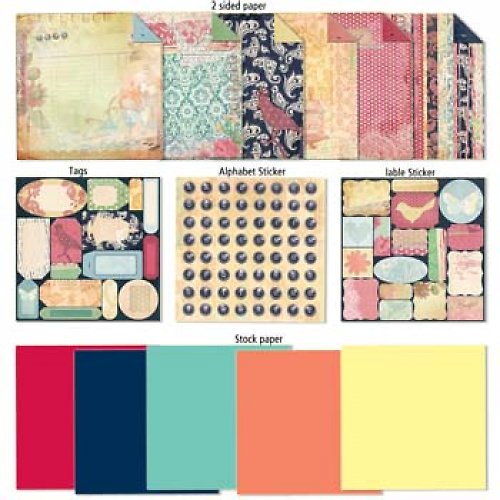 Sada scrapbookových papírů + visačky a abeceda — foto 2