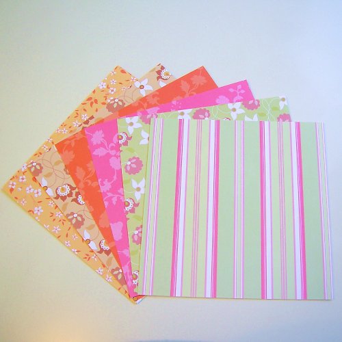 Sada papírů FLORAL PRINTS 8x8" — foto 2