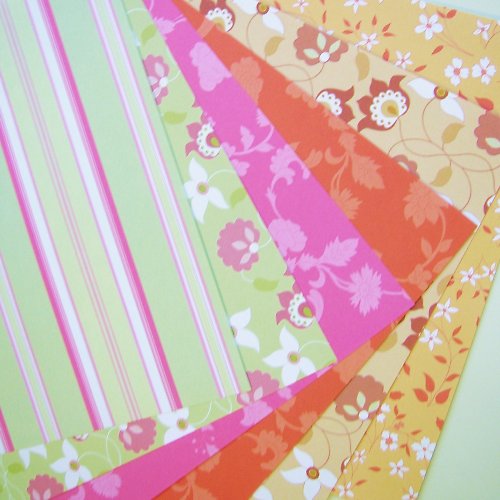 Sada papírů FLORAL PRINTS 8x8" — foto 3