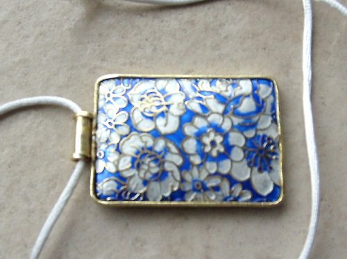 Cloisonné náhrdelník " blue flowers" — foto 3