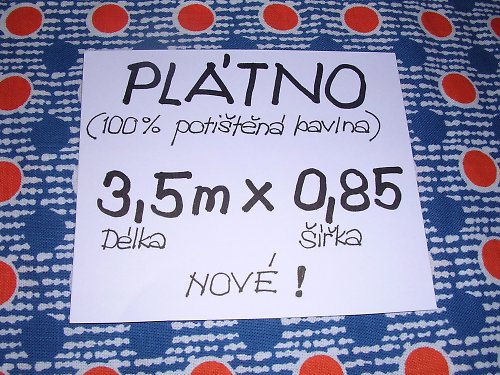 Látka - potištěné plátno - 3,5 m — foto 2