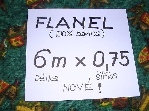 Látka - potištěný flanel - 6 m — foto 2