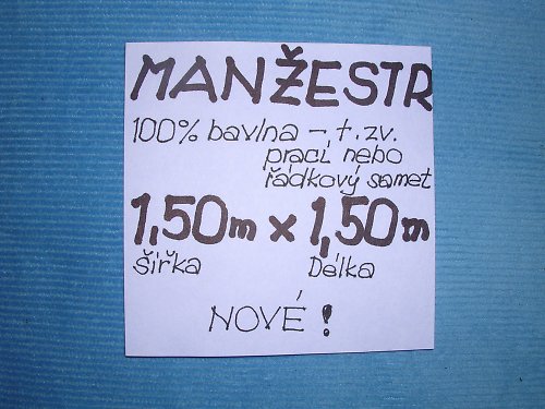Látka - manžestr - 1,5 m — foto 2