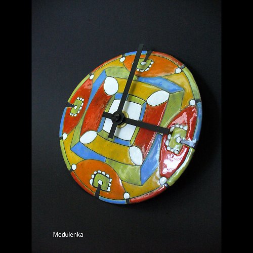 Smaltované hodiny — foto 3