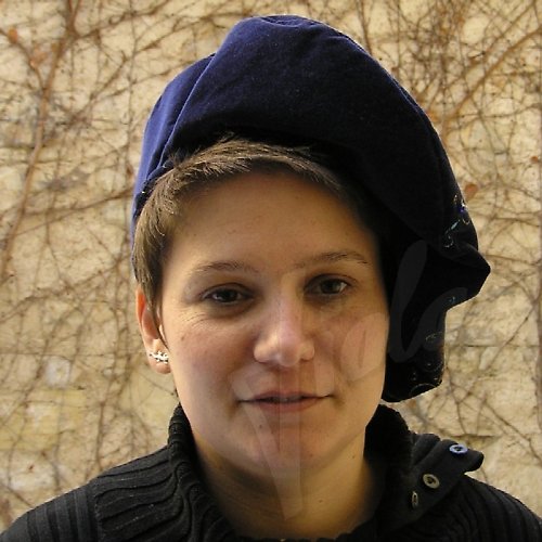 Renesanční baret tmavomodrý — foto 2