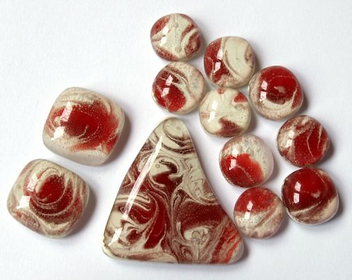 Šperkové sklo pecičky - dekor Rose / 672 — foto 2