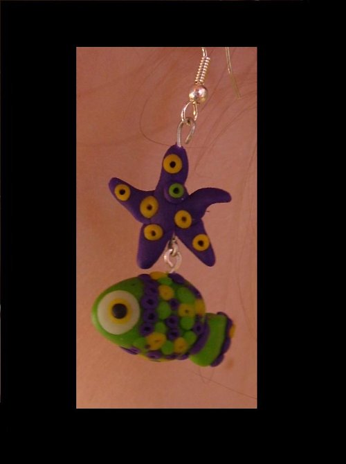 Nausnice fimo - ryba — foto 3