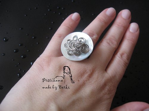 Knoflíkový - Button ring — foto 3