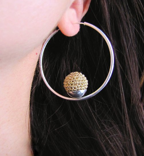 Circles with pearls/gold (maxi) — foto 2