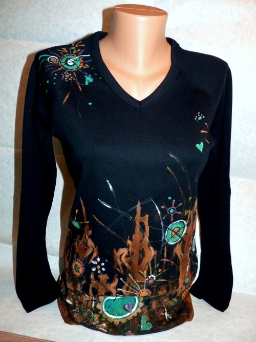 Triko dámské, "KYTKY", XL, rezervace — foto 2