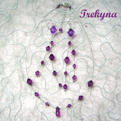 Souprava Violette z akrylových broušenek — foto 2