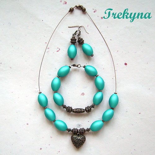 Tyrkysová orientální souprava Jasmine — foto 3