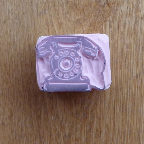 Razítko retro telefon — foto 2