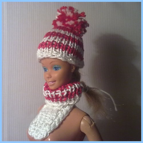 Nákrčník a kulich pro Barbie 30% SLEVA — foto 2