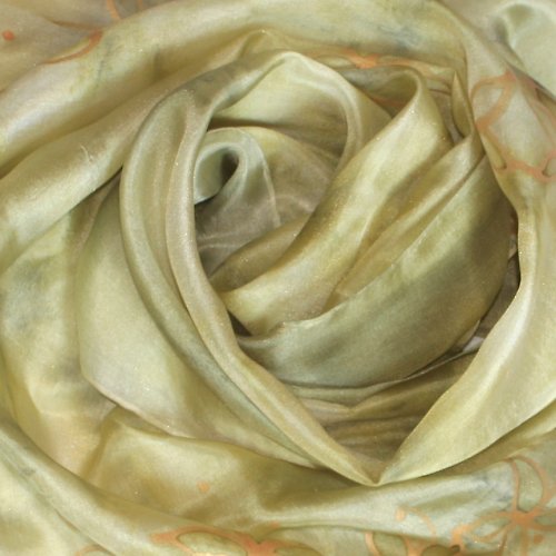 Šála zelenkavá 125x30cm — foto 4