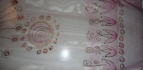 Šála Chiffon - růžová třpytivá pro vílu — foto 4