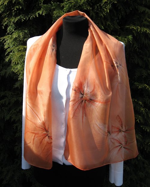 EVEMODE - hedvábný šál "Copper" — foto 2