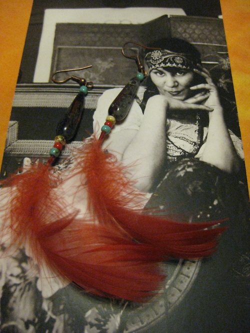 Indiánske pierka-náušnice — foto 3