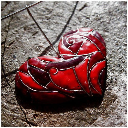 Srdce cloisonne — foto 2