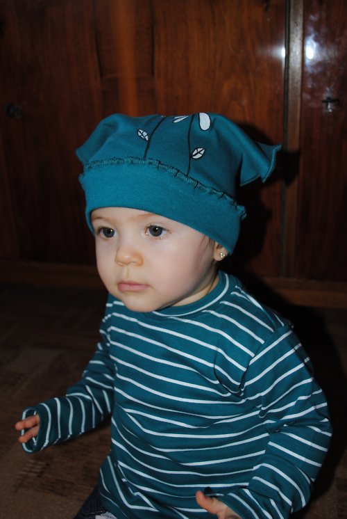 Holčičí šáteček - zelenomodrý — foto 3
