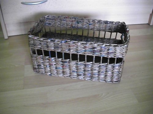 Pletený košík na DVD/CD — foto 2